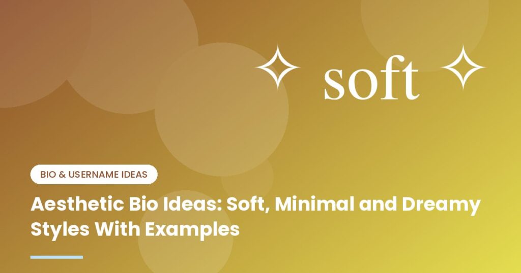 Aesthetic Bio Ideas: Soft, Minimal and Dreamy Styles With Examples - illustration