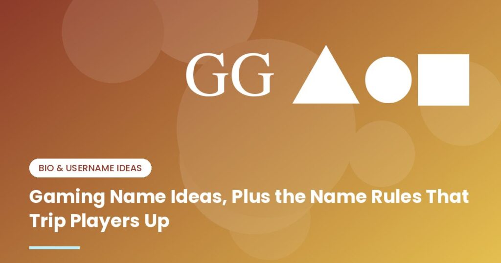 Gaming Name Ideas, Plus the Name Rules That Trip Players Up - illustration